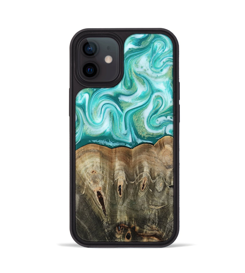 iPhone 12 Wood Phone Case - Gigi (Green, 813776)