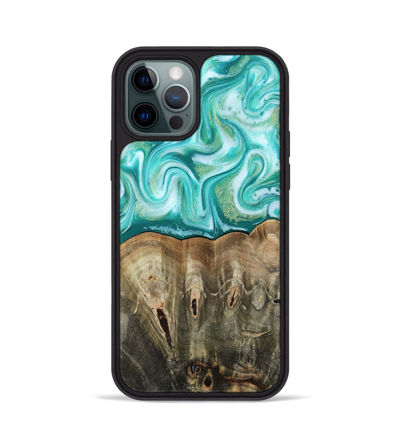 iPhone 12 Pro Wood Phone Case - Gigi (Green, 813776)
