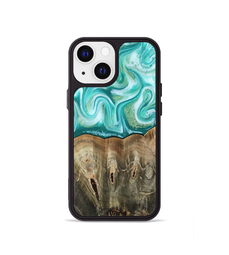 iPhone 13 mini Wood Phone Case - Gigi (Green, 813776)