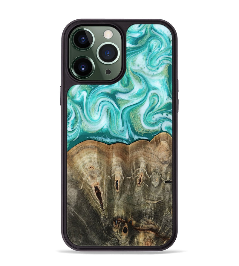 iPhone 13 Pro Max Wood Phone Case - Gigi (Green, 813776)
