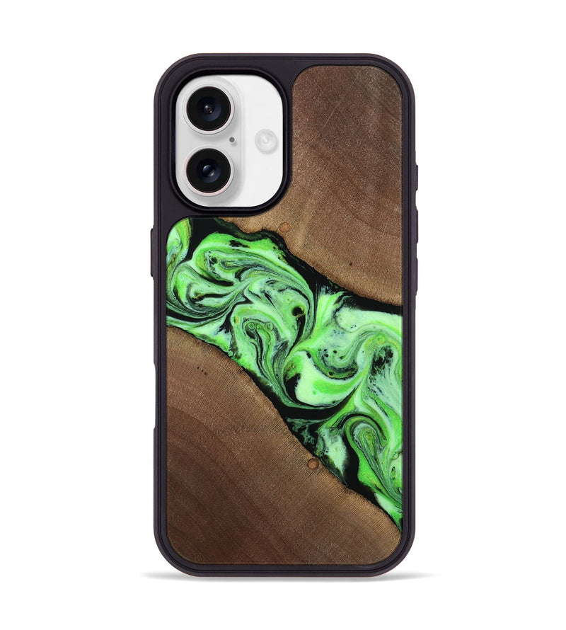 iPhone 17 Wood Phone Case - Corrine (Green, 813777)