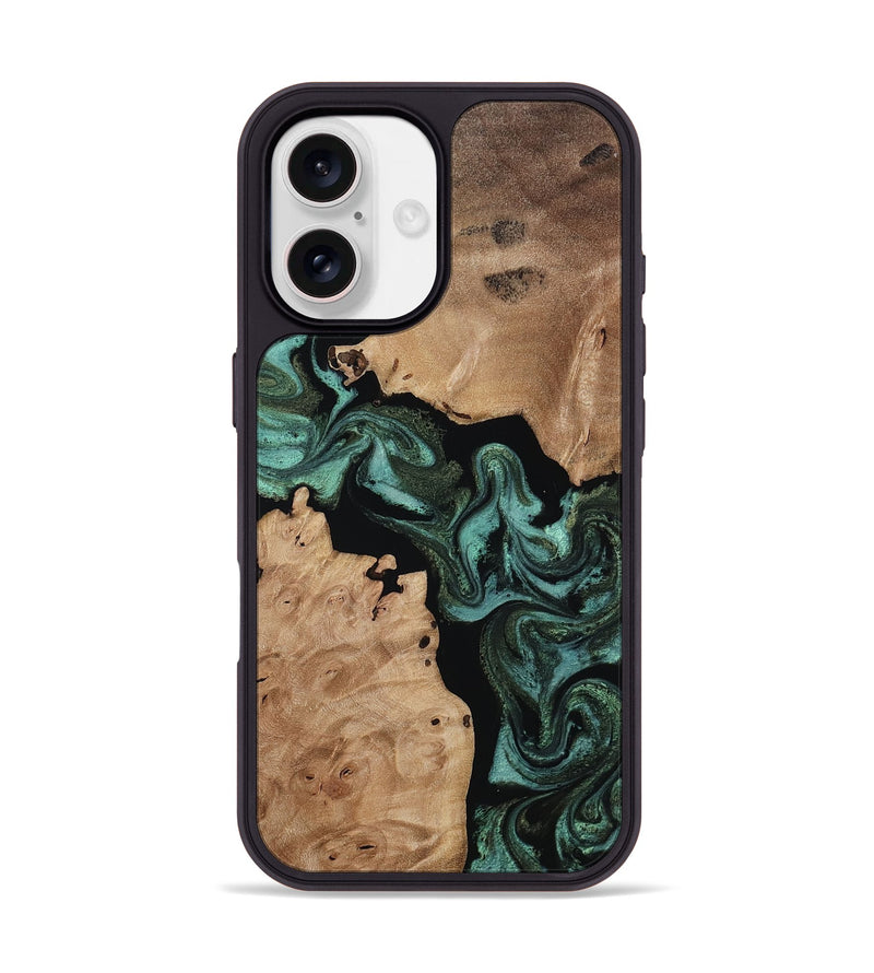iPhone 17 Wood Phone Case - Lucy (Green, 813778)