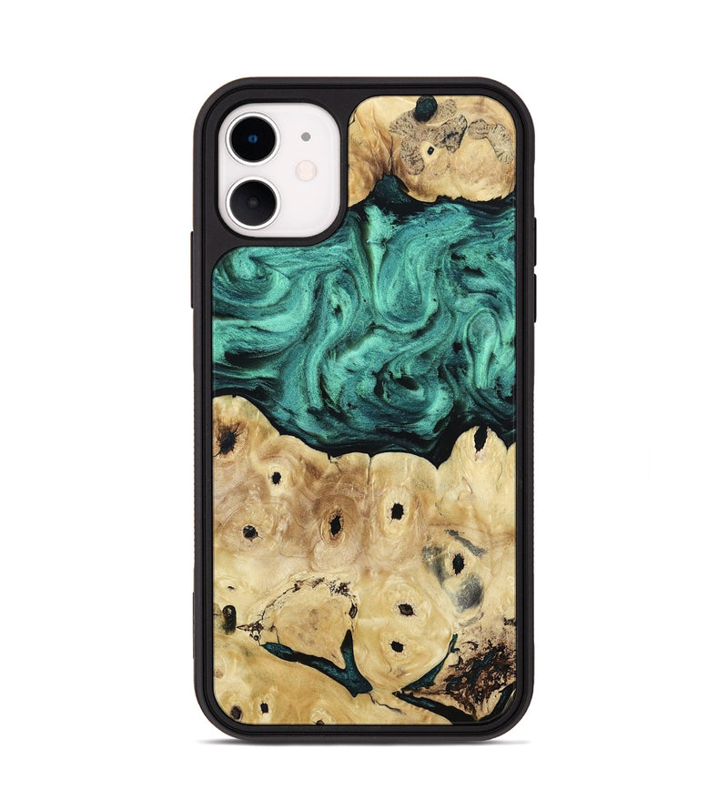 iPhone 11 Wood Phone Case - Brendon (Green, 813781)