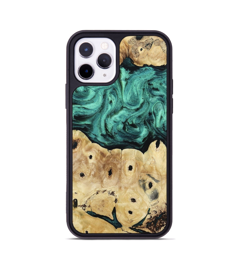 iPhone 11 Pro Wood Phone Case - Brendon (Green, 813781)