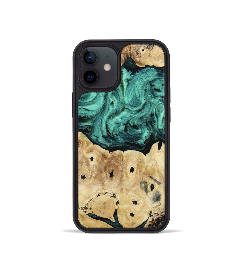 iPhone 12 mini Wood Phone Case - Brendon (Green, 813781)