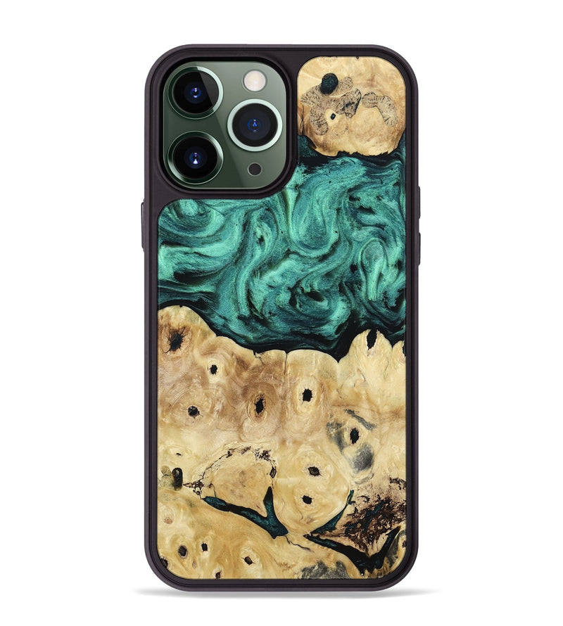 iPhone 13 Pro Max Wood Phone Case - Brendon (Green, 813781)
