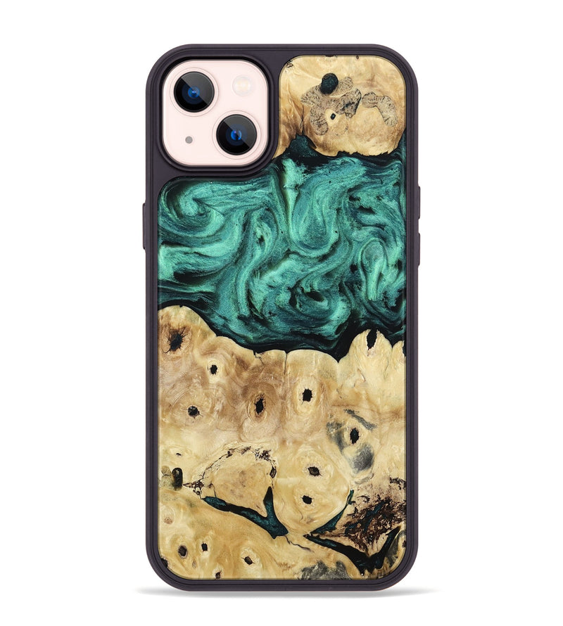 iPhone 14 Plus Wood Phone Case - Brendon (Green, 813781)
