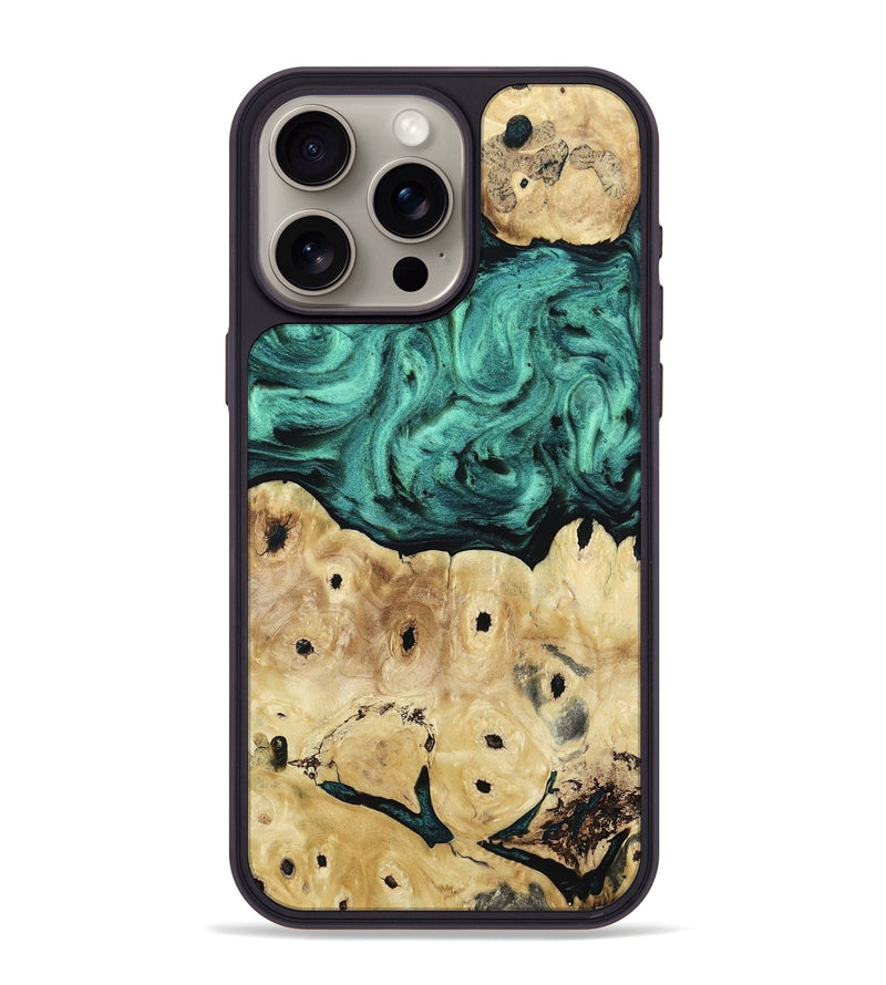 iPhone 15 Pro Max Wood Phone Case - Brendon (Green, 813781)