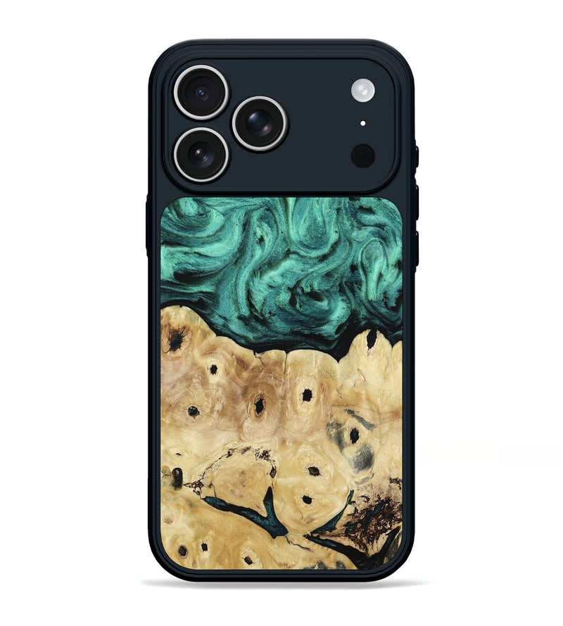 iPhone 17 Pro Max Wood Phone Case - Brendon (Green, 813781)