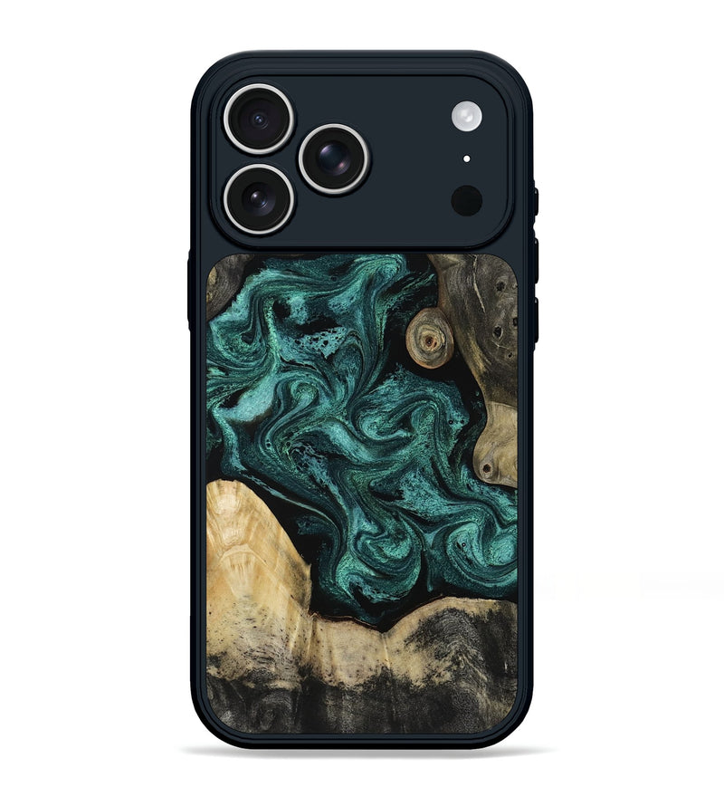 iPhone 17 Pro Max Wood Phone Case - Zara (Green, 813786)