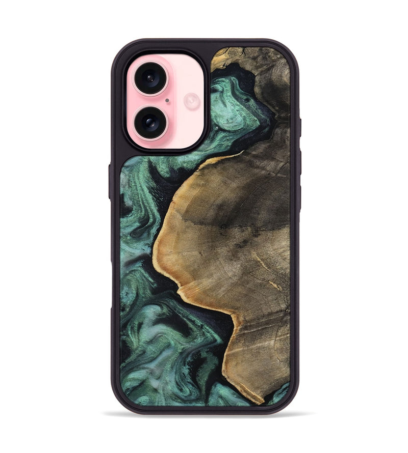 iPhone 16 Wood Phone Case - Shari (Green, 813787)