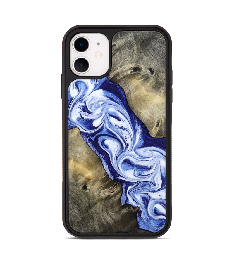 iPhone 11 Wood Phone Case - Basil (Blue, 813794)
