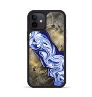 iPhone 12 Wood Phone Case - Basil (Blue, 813794)