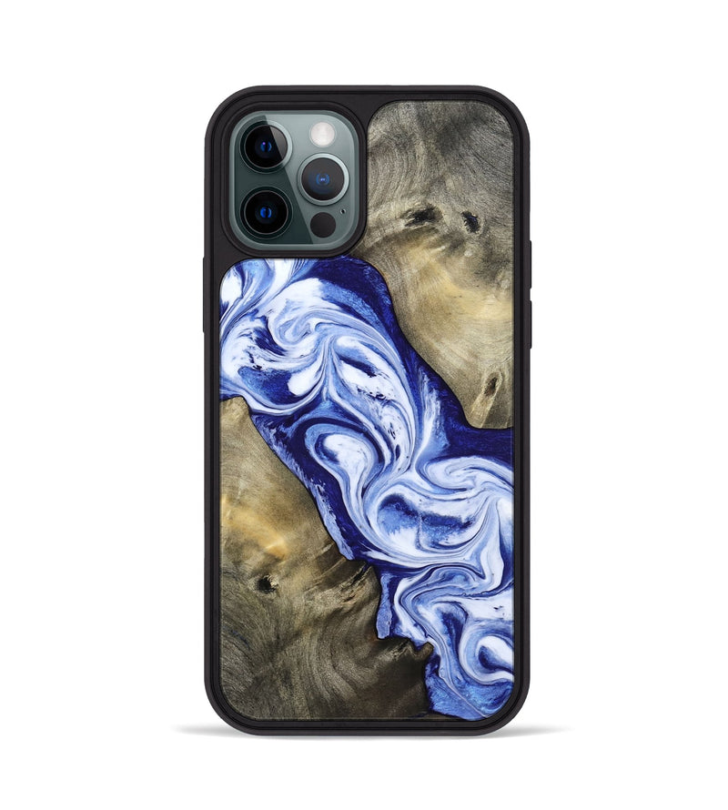 iPhone 12 Pro Wood Phone Case - Basil (Blue, 813794)