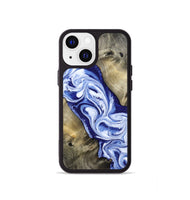 iPhone 13 mini Wood Phone Case - Basil (Blue, 813794)