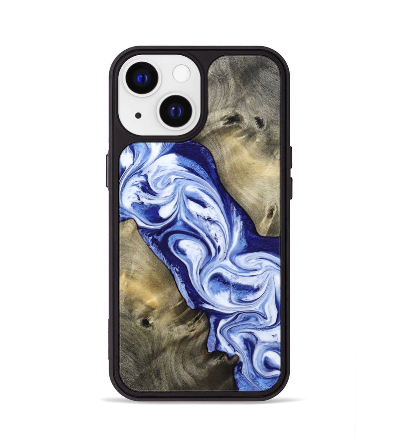 iPhone 13 Wood Phone Case - Basil (Blue, 813794)