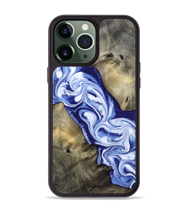 iPhone 13 Pro Max Wood Phone Case - Basil (Blue, 813794)