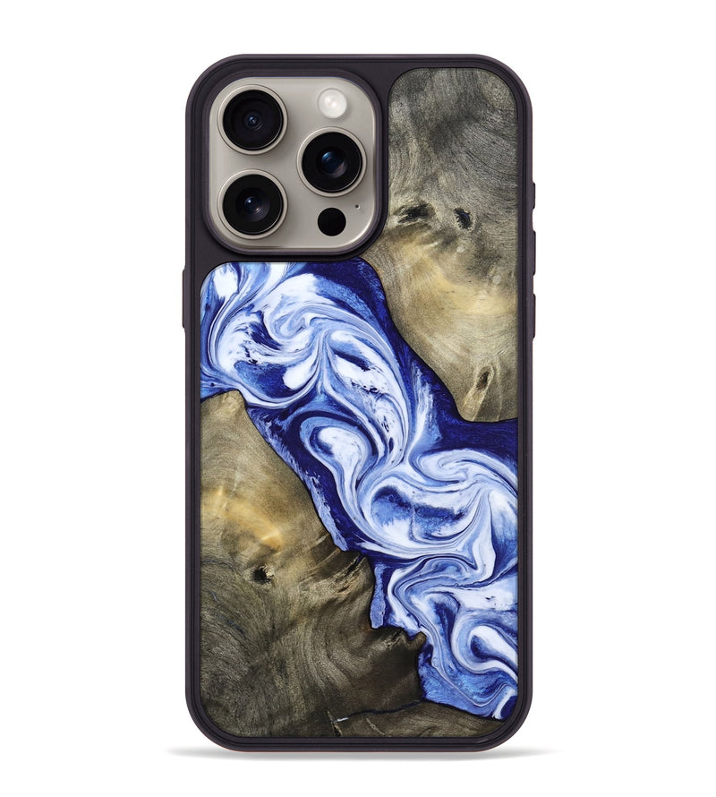 iPhone 15 Pro Max Wood Phone Case - Basil (Blue, 813794)