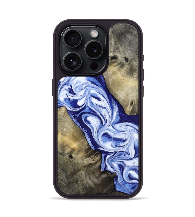 iPhone 15 Pro Wood Phone Case - Basil (Blue, 813794)