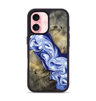 iPhone 16 Wood Phone Case - Basil (Blue, 813794)