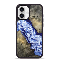 iPhone 16 Plus Wood Phone Case - Basil (Blue, 813794)
