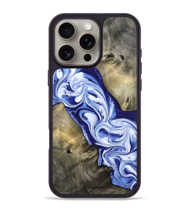 iPhone 16 Pro Max Wood Phone Case - Basil (Blue, 813794)