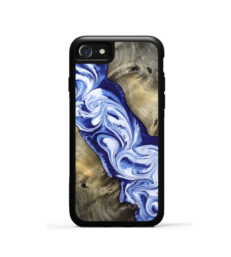 iPhone SE Wood Phone Case - Basil (Blue, 813794)