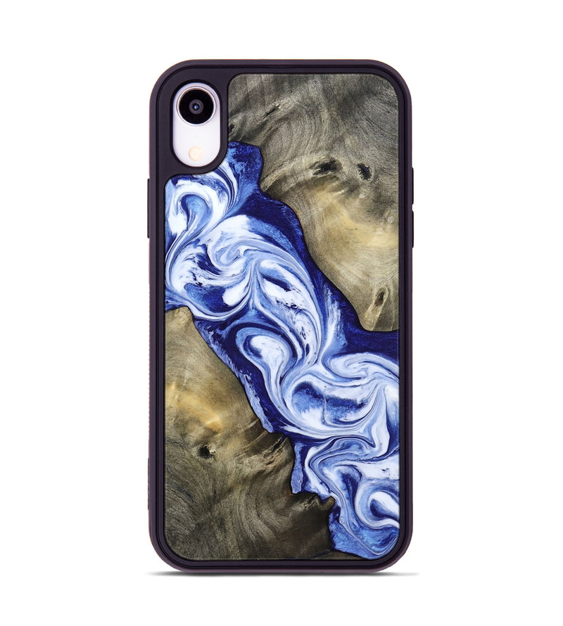 iPhone Xr Wood Phone Case - Basil (Blue, 813794)