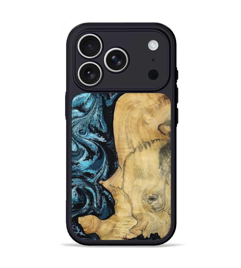 iPhone 17 Pro Wood Phone Case - Keegan (Blue, 813799)