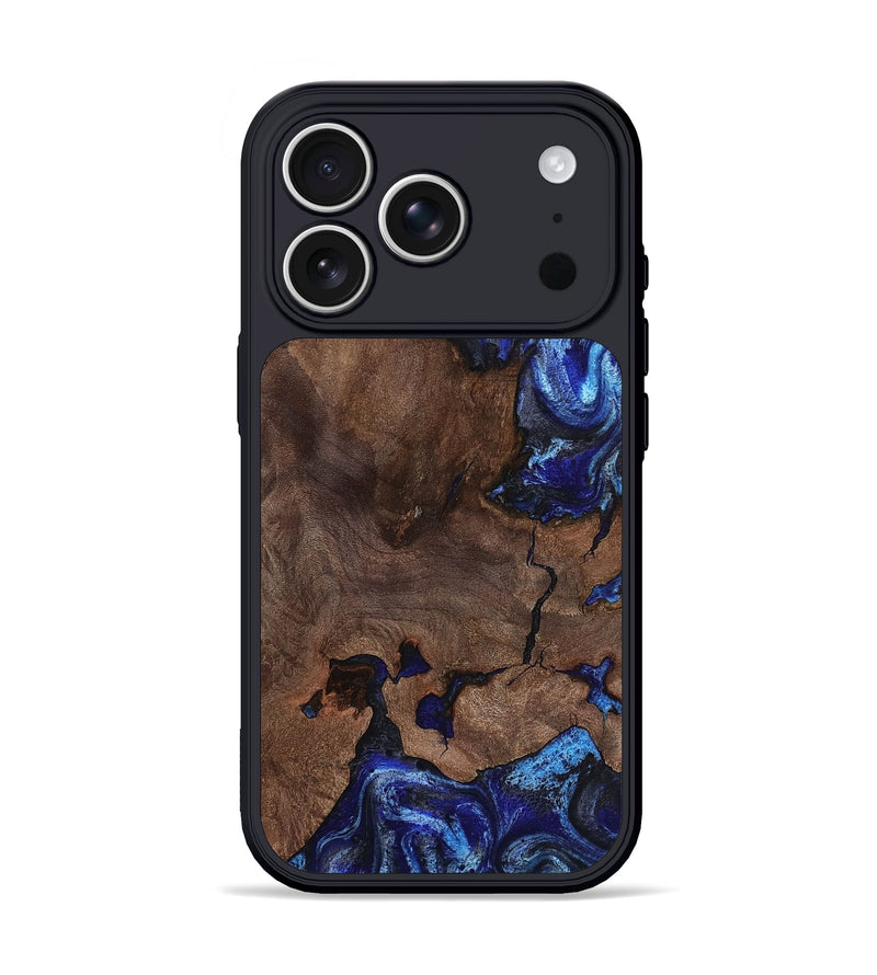 iPhone 17 Pro Wood Phone Case - Benita (Blue, 813800)