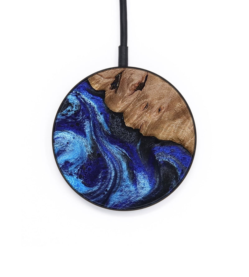 Circle Wood Wireless Charger - Dillion (Blue, 813801)