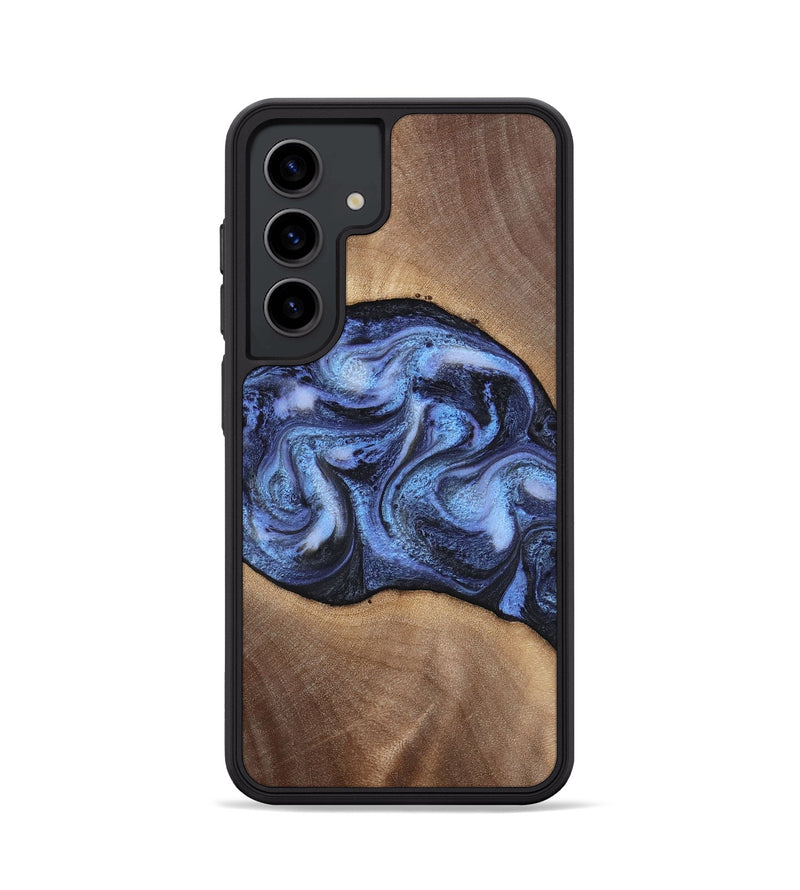 Galaxy S24 Wood Phone Case - Destini (Blue, 813803)