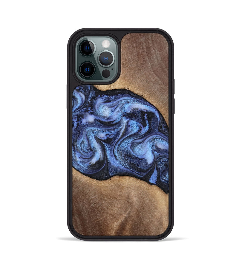 iPhone 12 Pro Wood Phone Case - Destini (Blue, 813803)