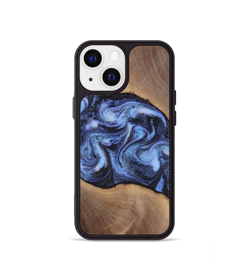 iPhone 13 mini Wood Phone Case - Destini (Blue, 813803)