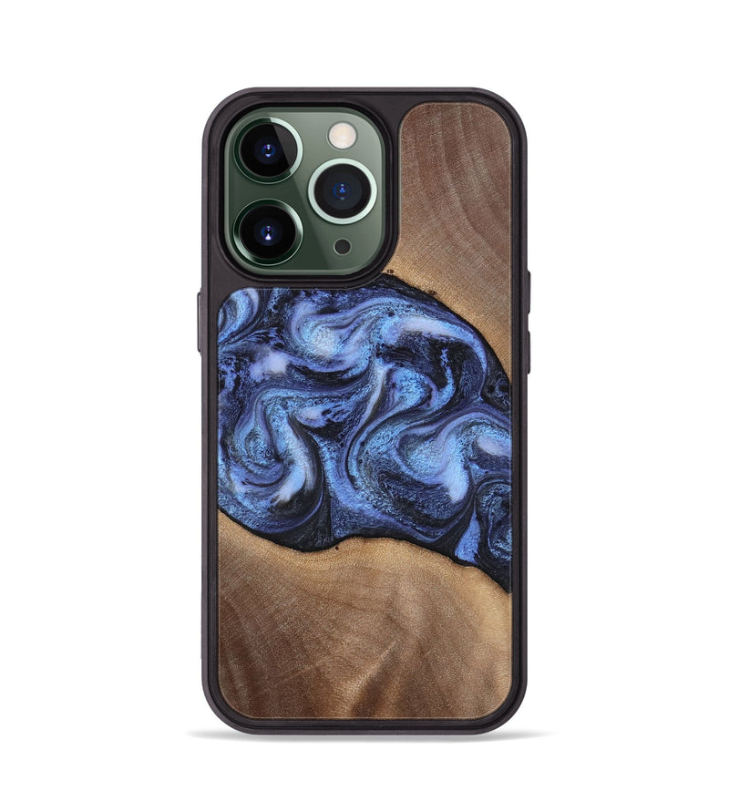 iPhone 13 Pro Wood Phone Case - Destini (Blue, 813803)