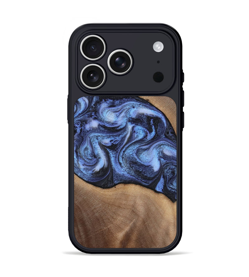 iPhone 17 Pro Wood Phone Case - Destini (Blue, 813803)