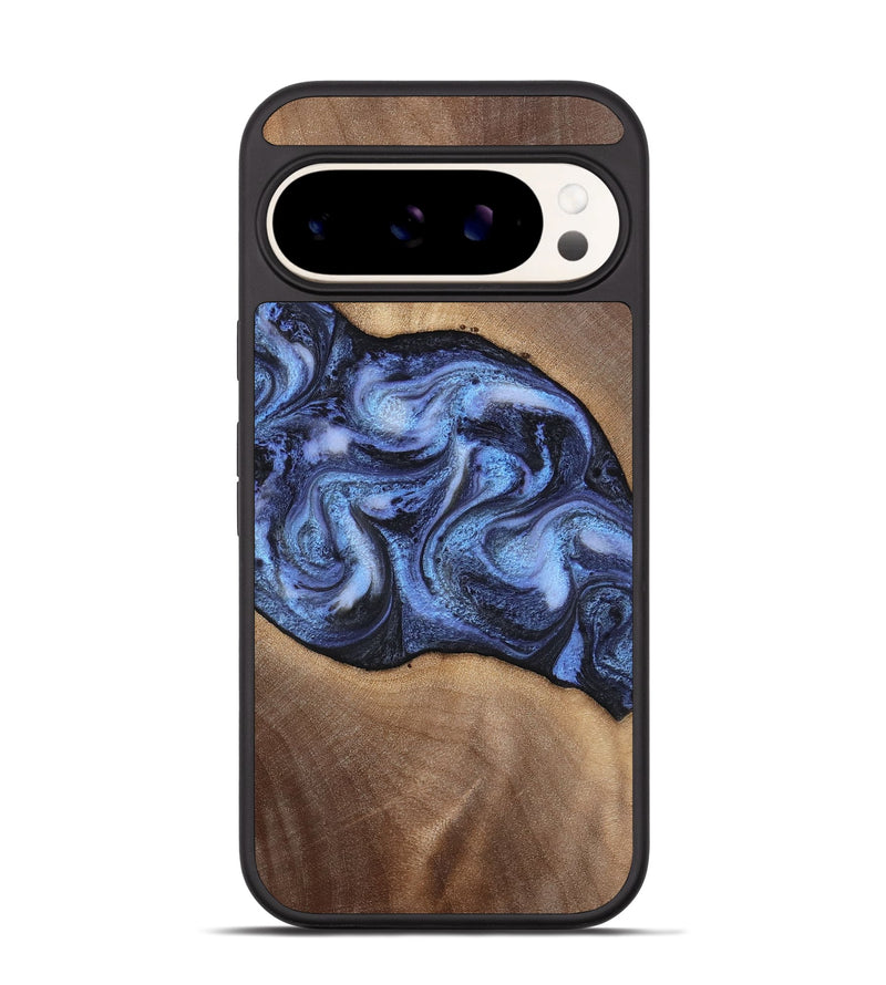 Pixel 9 Pro Wood Phone Case - Destini (Blue, 813803)