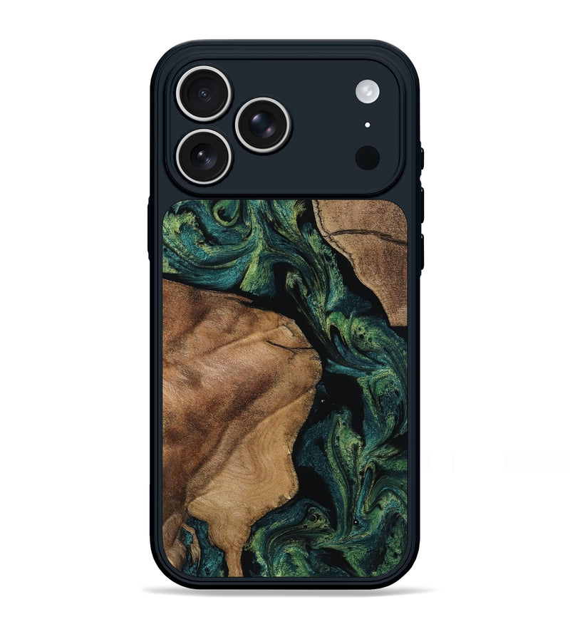 iPhone 17 Pro Max Wood Phone Case - Marley (Green, 813806)