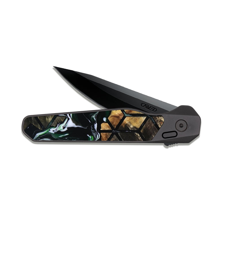 EDC Dark Slate Wood Pocket Knife - Skyla (Pattern, 813814)