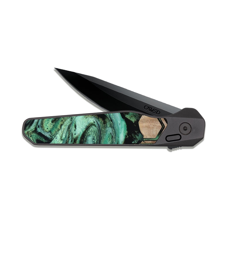 EDC Dark Slate Wood Pocket Knife - Ayana (Pattern, 813828)