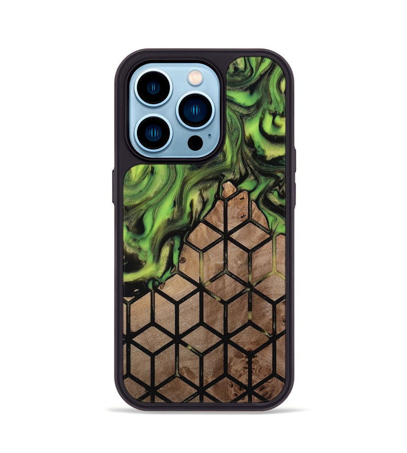 iPhone 14 Pro Wood Phone Case - Janene (Pattern, 813845)