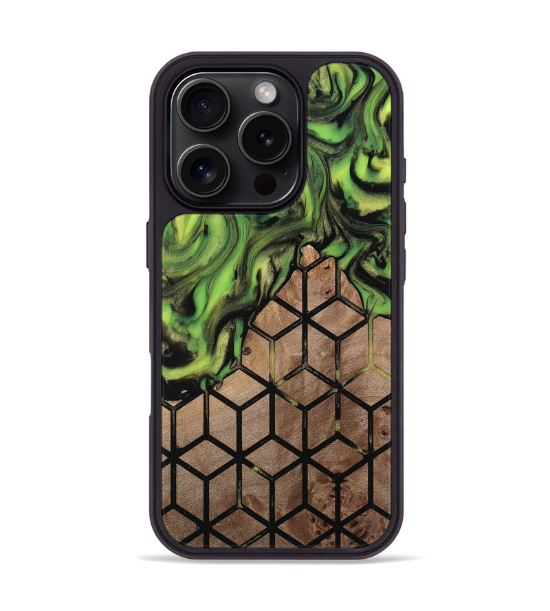 iPhone 16 Pro Wood Phone Case - Janene (Pattern, 813845)