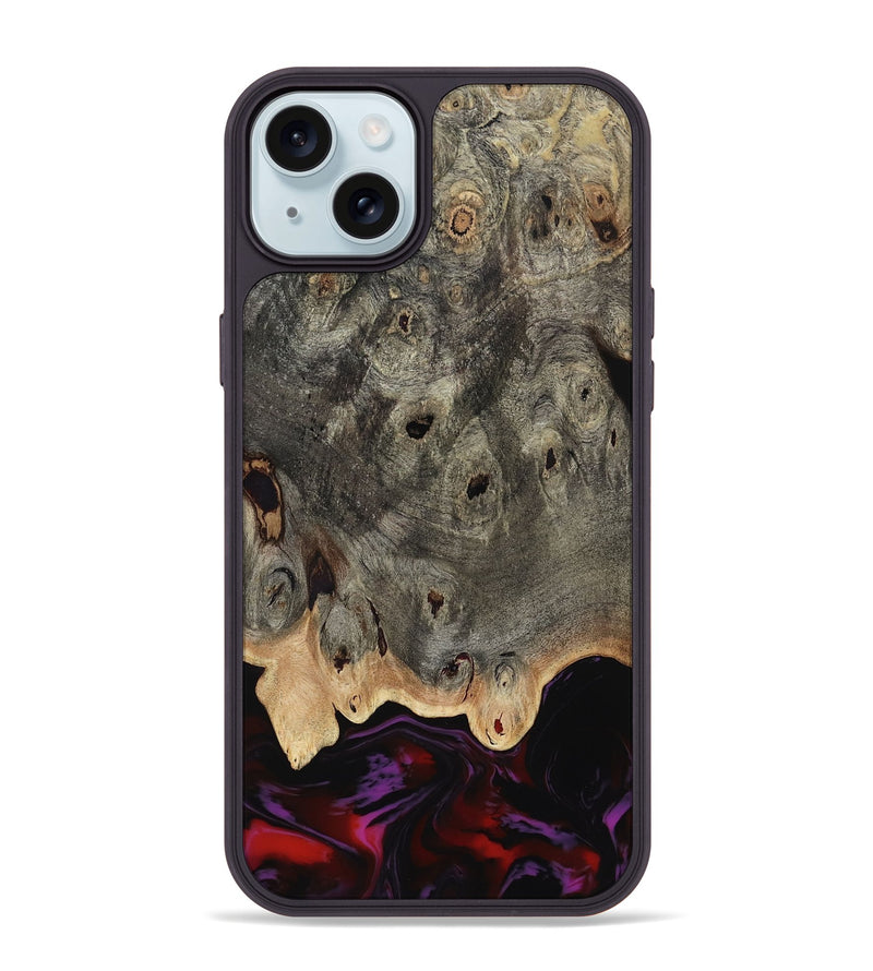 iPhone 15 Plus Wood Phone Case - Hugo (Red, 813859)