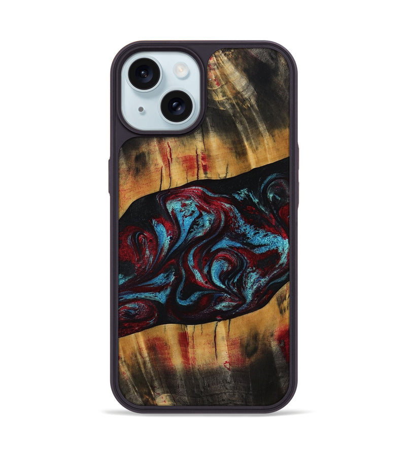 iPhone 15 Wood Phone Case - Deanna (Red, 813865)