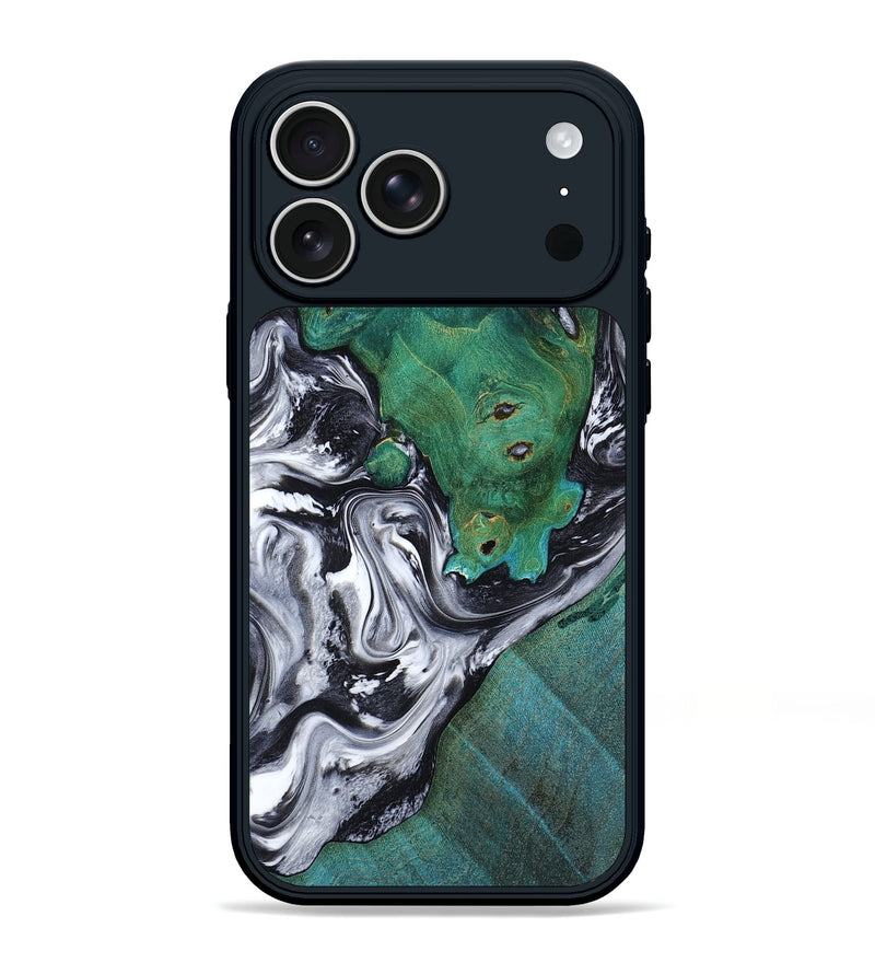 iPhone 17 Pro Max Wood Phone Case - Justus (Black & White, 813870)