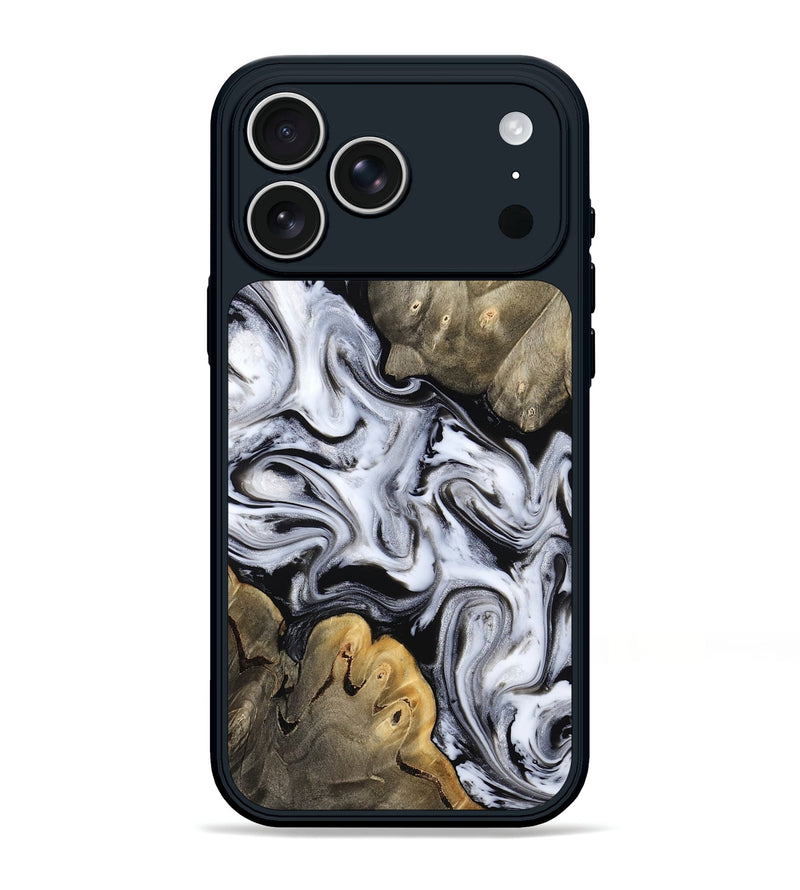 iPhone 17 Pro Max Wood Phone Case - Tod (Black & White, 813872)