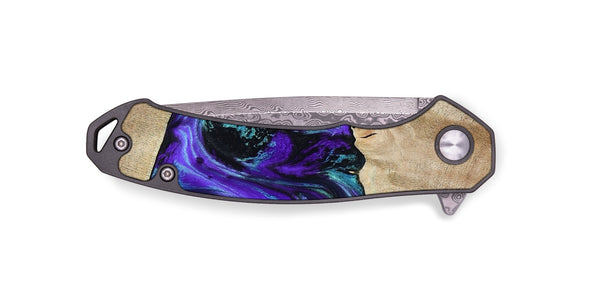 EDC Wood Pocket Knife - Blaine (Purple, 813893)