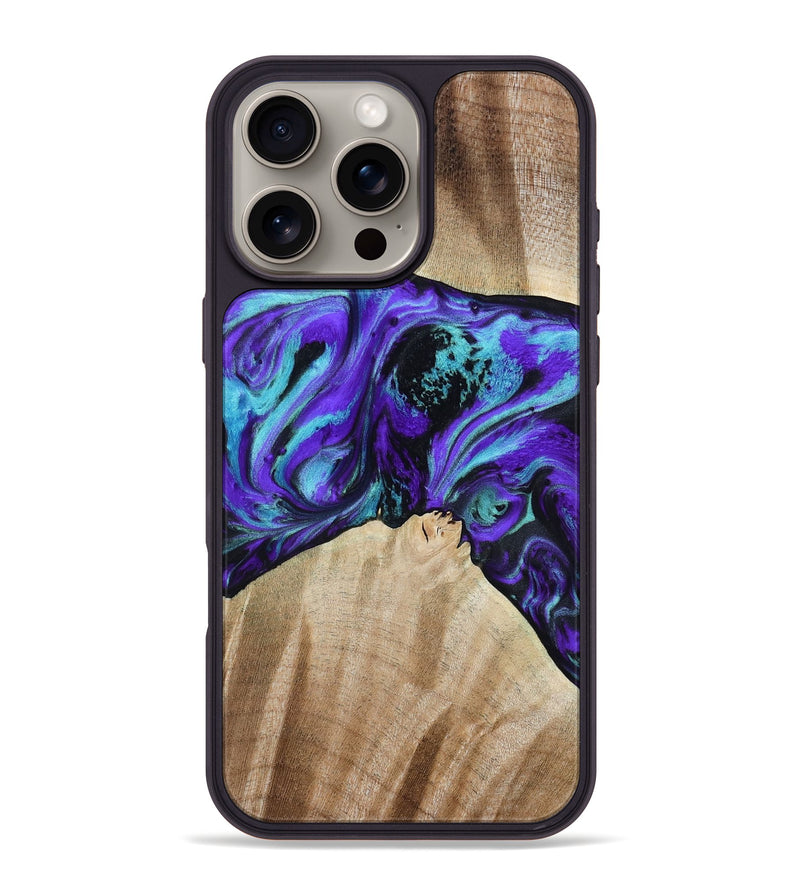 iPhone 16 Pro Max Wood Phone Case - Blaine (Purple, 813893)