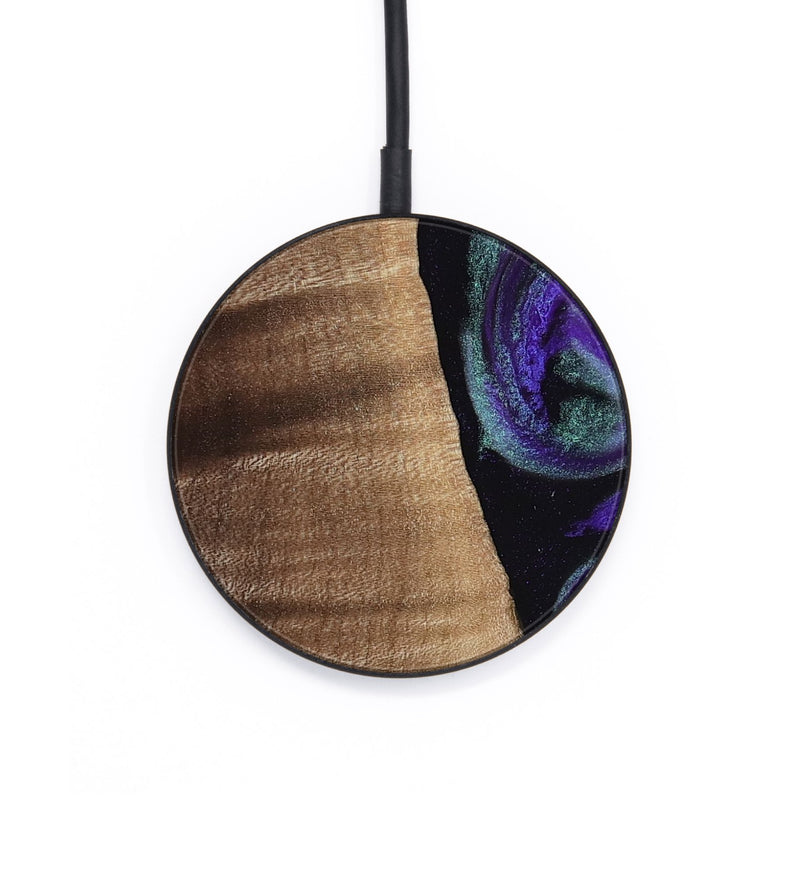 Circle Wood Wireless Charger - Peggy (Purple, 813894)