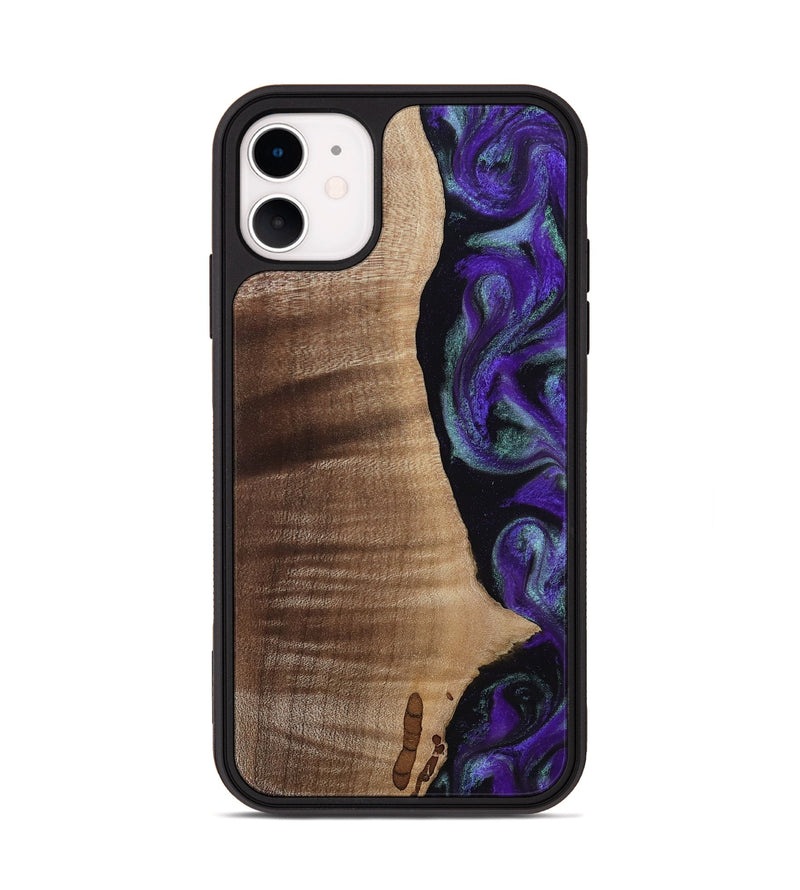 iPhone 11 Wood Phone Case - Peggy (Purple, 813894)